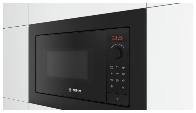 Einbau-Mikrowelle 800 W Größe: klein 5 Stufen (Schwarz) Serie 2 BFL623MB4 