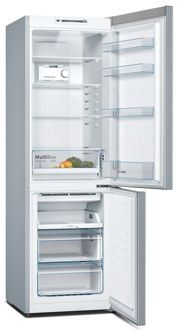 216 l / 89 l Kühl-Gefrierkombi freistehend NoFrost 239 kWh Jahr  Serie 2 KGN36NLEA (Edelstahl) 
