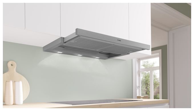 Umluft Dunstabzugshaube/Esse Einbau 90 cm (Metallisch, Silber) Serie 4 DFL094A51 