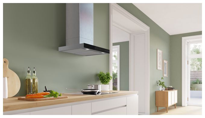Abluft/Umluft Dunstabzugshaube/Esse Wand 60 cm (Edelstahl) Serie 6 DWB67DN30 