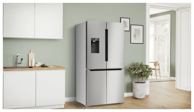 Side-by-Side Kühl-/ Gefrierkombination 375 l / 199 l 327 kWh NoFrost 1830 mm x 905 mm  Serie 6 KFD96APEA (Edelstahl) 