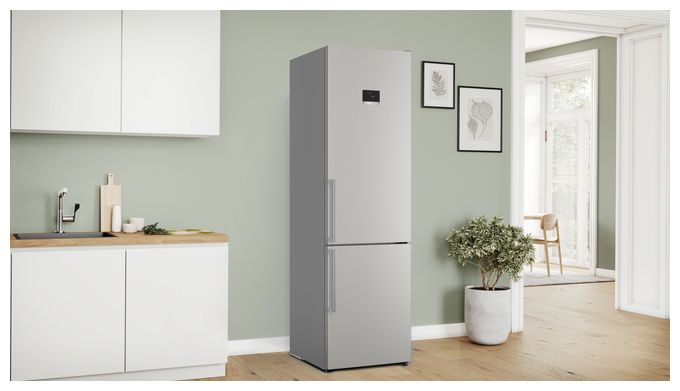 260 l / 103 l Kühl-Gefrierkombi freistehend NoFrost 129 kWh Jahr  Serie 6 KGN39AIBT (Edelstahl) 