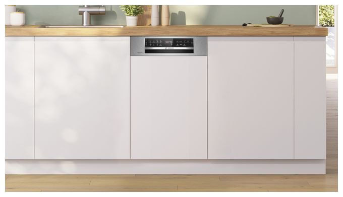 45 cm Geschirrspüler teilintegriert (ohne Front) Leise 10 Maßgedecke aquaStop Funktion Wärmetauscher Serie 6 SPI6EMS21E 