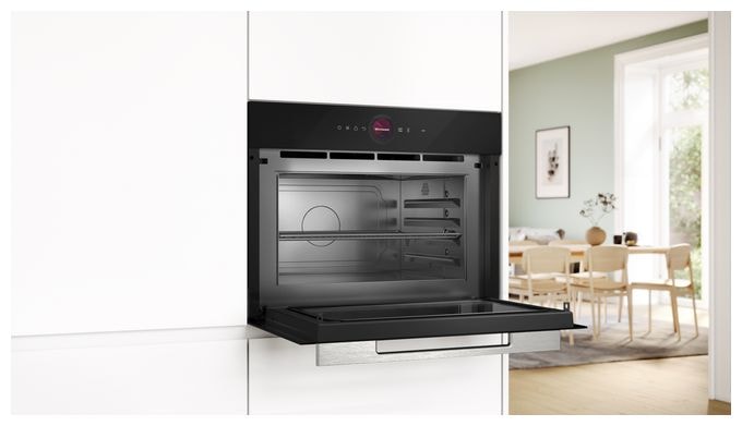 Einbau-Mikrowelle 1000 W Größe: groß 5 Stufen Grill (Schwarz) Serie 8 CEG732XB1 