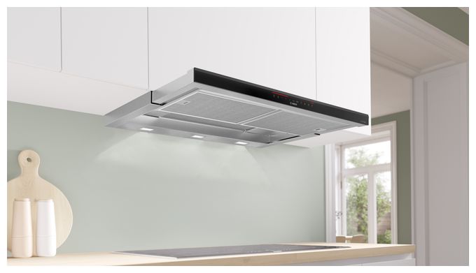 Abluft/Umluft Dunstabzugshaube/Esse Einbau 90 cm (Edelstahl) Serie 8 DFS098K54 