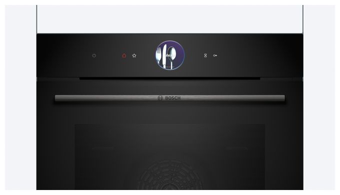Einbaubackofen groß AutoClean (Schwarz) Serie 8 HBG7764BG 