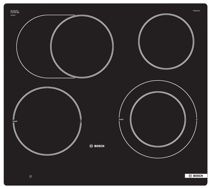 Glaskeramik Kochfeld/Herdplatte 4 Zone(n) Serie 8 PKN601DP1D autarkes 60cm 