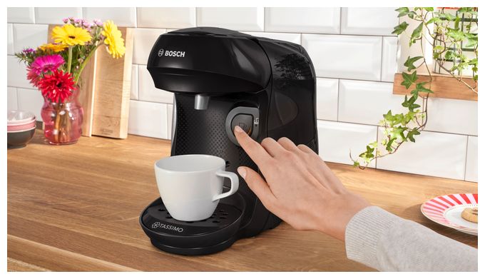 Kaffeekapsel Maschine  TAS102E Tassimo Happy friendly (Schwarz) 