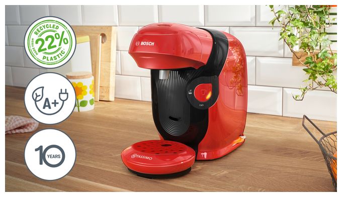 Kaffeekapsel Maschine  TAS112E Tassimo Style friendly (Rot) 