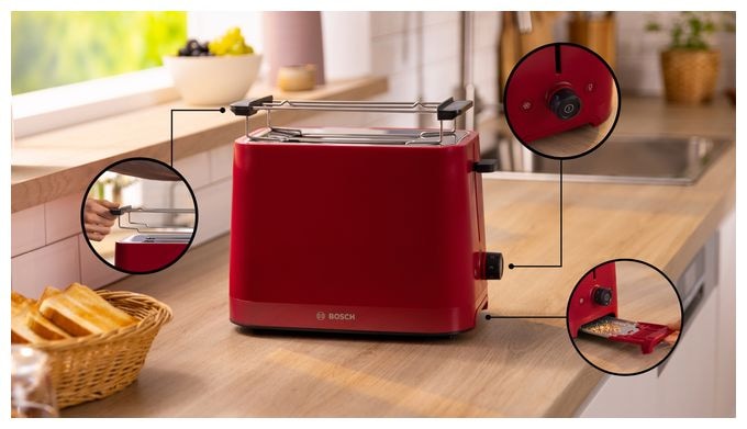 Toaster 950 W 2 Scheibe(n)  TAT3M124 MyMoment (Rot) 