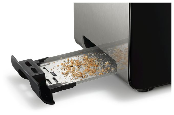 Toaster 1050 W 2 Scheibe(n)  TAT7203 CompactClass (Schwarz, Edelstahl) 