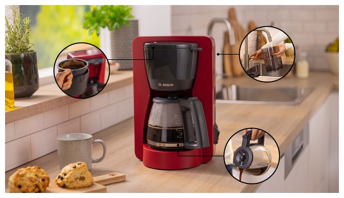 15 Tassen Filterkaffeemaschine 1,2 l  TKA2M114 MyMoment (Rot) 