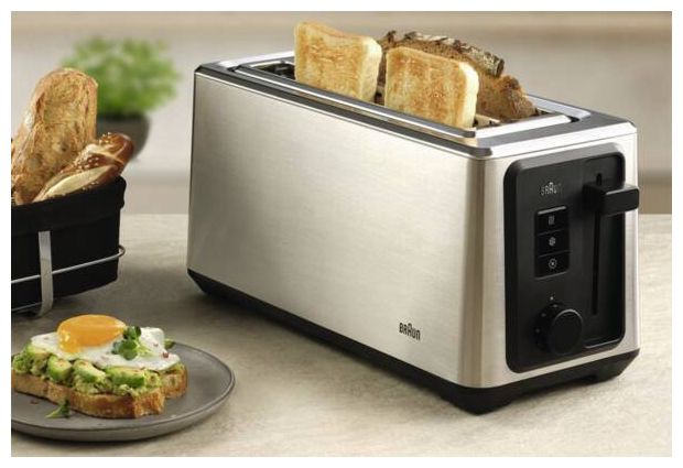 Toaster 1470 W 2 Scheibe(n)  HT5220BK (Schwarz, Edelstahl) 