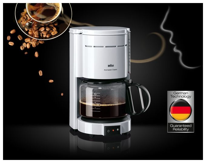 10 Tassen Filterkaffeemaschine  KF47/1 (Weiß) 