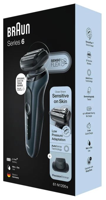 Nass&Trocken Rasierer Lithium-Ion (Li-Ion) 50 min Series 6 61-N1200s 