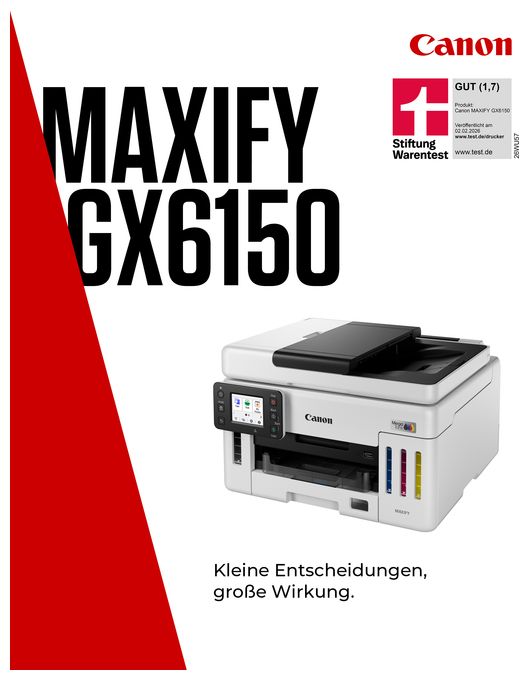 All in One A4 Tintenstrahl Drucker 600 x 1200 DPI Maxify GX6150 