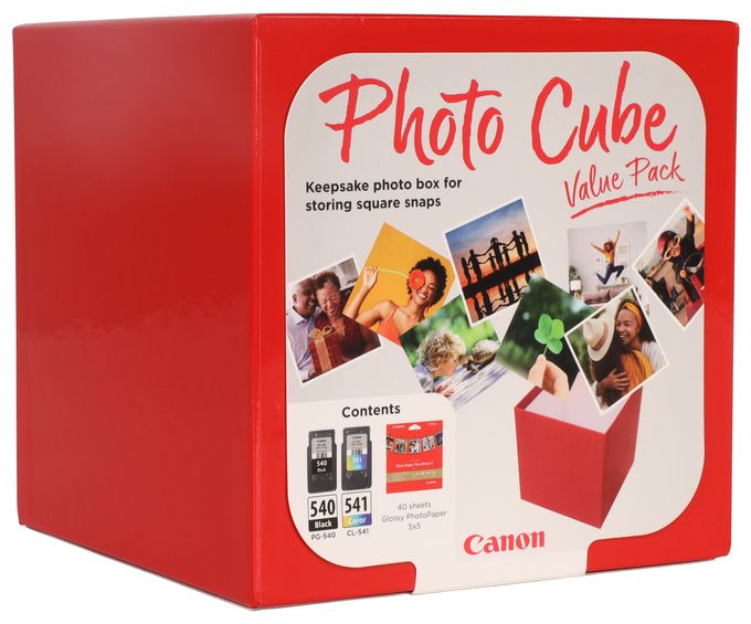 originale Druckerpatronen Schwarz, Cyan, Magenta, Gelb PG-540/CL-541 Photo Cube Value Pack 