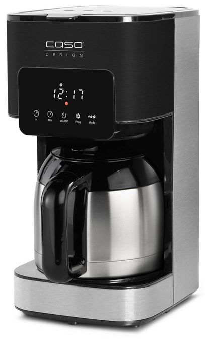 10 Tassen Thermo Filterkaffeemaschine 1,2 l  1847 Coffee Taste & Style (Schwarz, Edelstahl) 