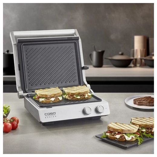 2400 W  2837 SteakChef Kontaktgrill (Schwarz, Silber) 