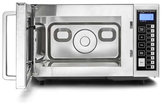 Freistehende Mikrowelle 1000 W Größe: mittel 3 Stufen Grill  CM1000 Ceramic Electronic (Schwarz, Edelstahl) 