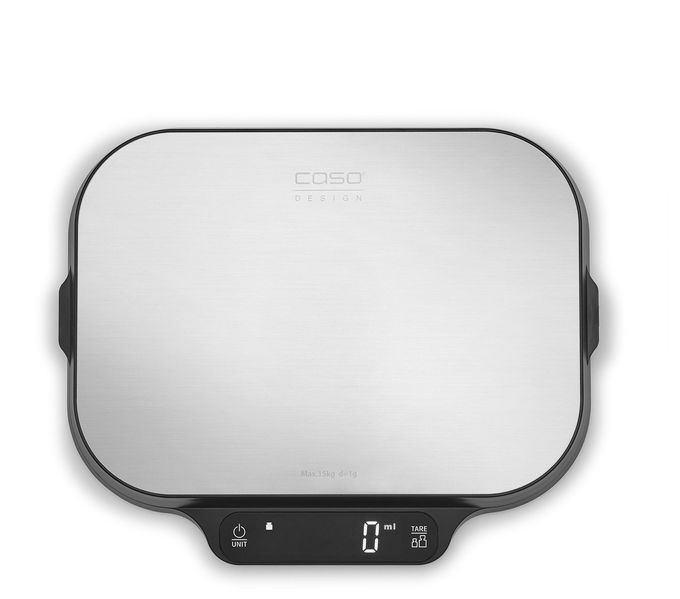 Elektronische Küchenwaage bis 15 kg Genauigkeit 0,1 g  Kitchen Duo (Schwarz, Edelstahl) 