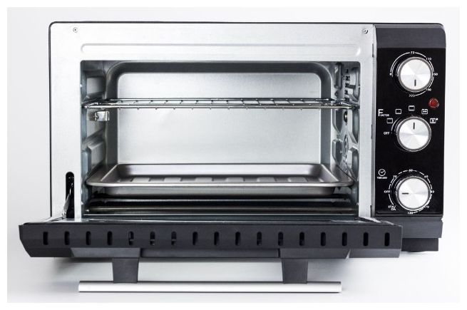 1650 W TO20 Kompaktbackofen mit Timer und stufenlose Temperatureinstellung 