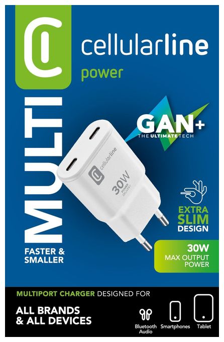 2xUSB-C Ladegerät mit GaN-Technologie -GAN SLIM 30W 