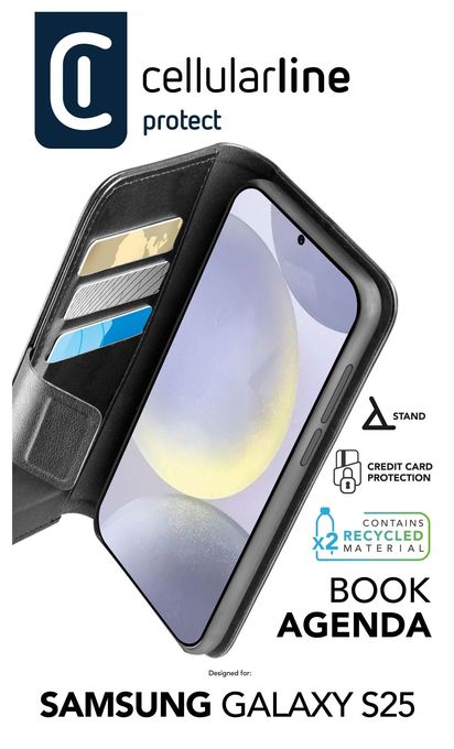 Folio für Samsung Galaxy S25  Book (Schwarz) 