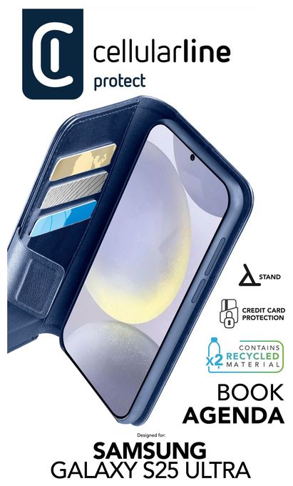 Folio für Samsung Galaxy S25 Ultra  Book Agenda (Blau) 