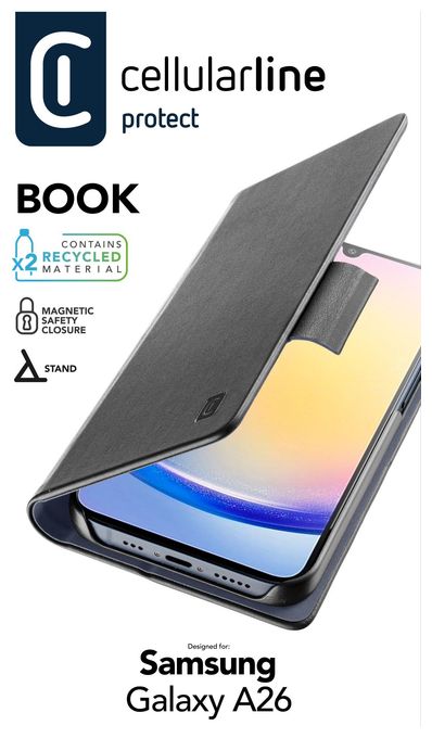 Folio für Samsung Galaxy A26  Book Agenda (Schwarz) 