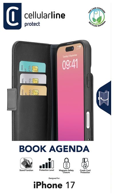 Folio für Apple iPhone 17  Book Agenda (Schwarz) 