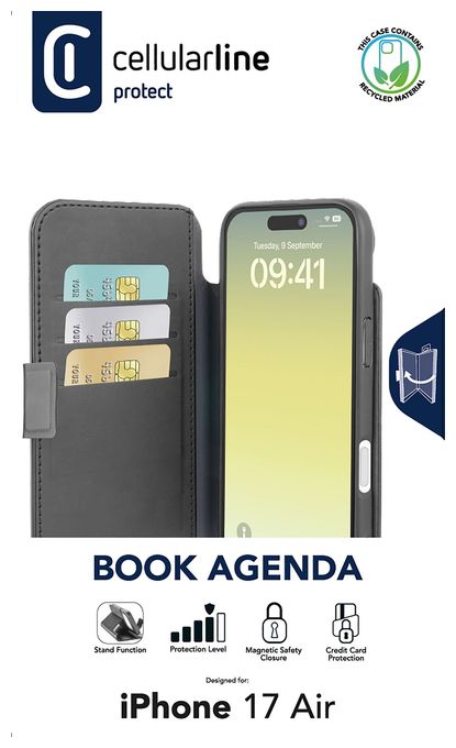 Folio für Apple iPhone 17 Air  Book Agenda (Schwarz) 
