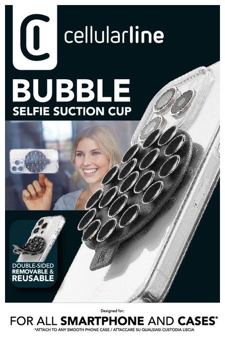 Fingerring 0 mm Universal  Bubble Selfie Saugnapfhalter (Schwarz) 
