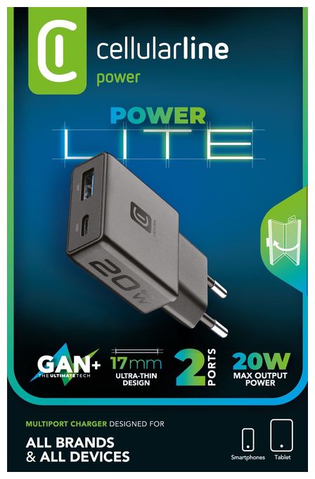 CHARGER POWER LITE 20W SLIM DUAL A+C 