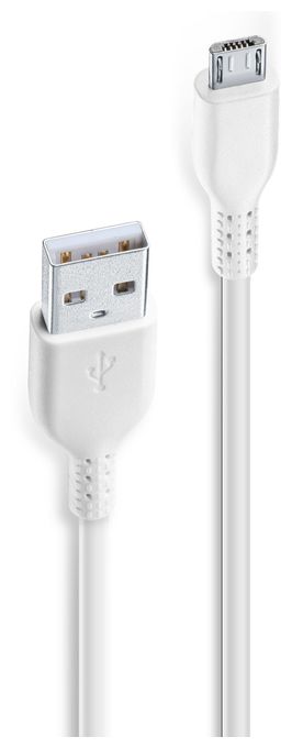 USB A auf Micro-USB B 1 m  Color Cable (Weiß) 