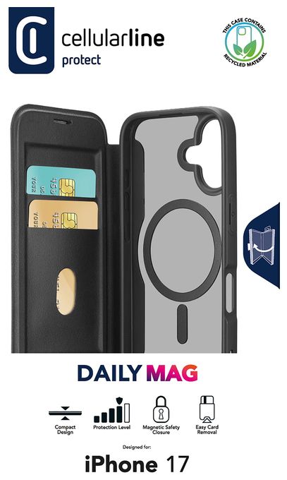 Folio für Apple iPhone 17  Daily Mag (Schwarz) 