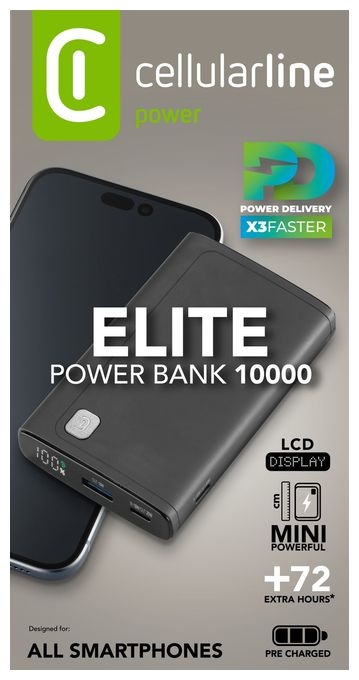10000 mAh Powerbank USB Typ-C  Elite (Schwarz) 