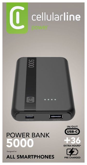 5000 mAh Powerbank USB Typ-C  Entry (Schwarz) 