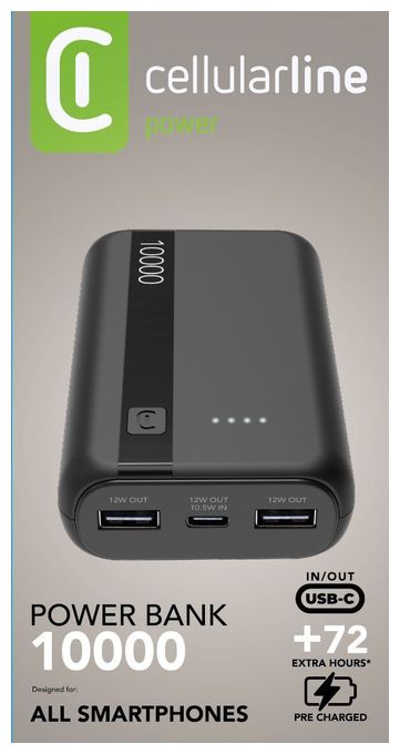 10000 mAh Powerbank USB Typ-C  Entry (Schwarz) 
