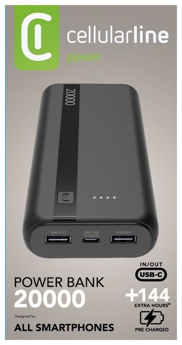 20000 mAh Powerbank USB Typ-C  Entry (Schwarz) 