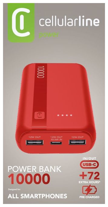 10000 mAh Powerbank USB Typ-C  Essential (Rot) 