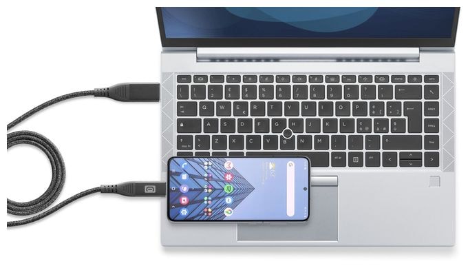 10 Gbit/s Stecker USB A auf USB C 1 m  Fast Transfer Data Cable (Schwarz) 