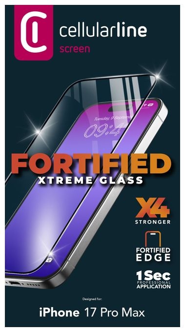 Klare Bildschirmschutzfolie gehärtetes Glas für  Apple iPhone 17 Pro Max Abnutzungsresistent, Tropfsicher, Schlagfest, Kratzresistent, Schockresistent Fortified Xtreme Glass 