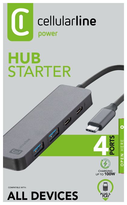 Hub Starter 4-Port-Hub für Laden und Datenübertragung 