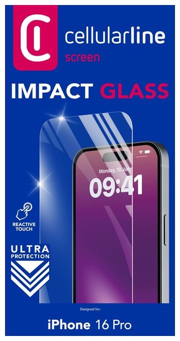 Klare Bildschirmschutzfolie gehärtetes Glas 9H für  Apple iPhone 16 Pro Kratzresistent, Schockresistent Impact Glass 
