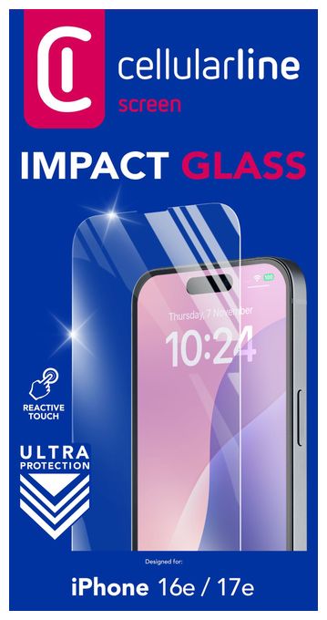 Klare Bildschirmschutzfolie gehärtetes Glas für  Apple iPhone 16e Schlagfest, Kratzresistent Impact Glass 