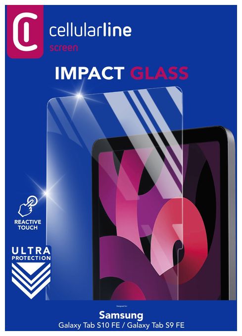 Klare Bildschirmschutzfolie aus gehärtetes Glas 9H für Samsung Galaxy Tab S10 FE bis 33,3 cm (13.1") Fallbeständig, Kratzresistent, Schockresistent  Impact Glass (Transparent) 