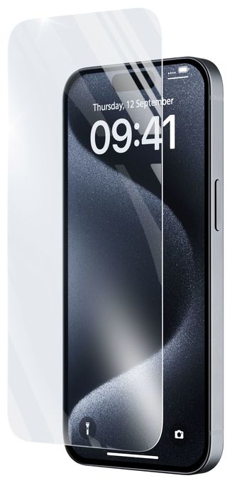 Klare Bildschirmschutzfolie gehärtetes Glas 9H für  Apple iPhone 15, iPhone 15 Pro Kratzresistent, Schockresistent Impact Glass Capsule 