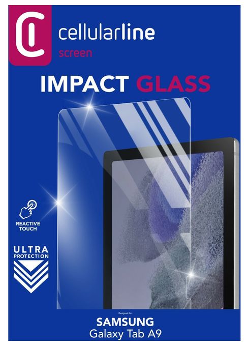 Klare Bildschirmschutzfolie aus gehärtetes Glas 9H für Samsung Galaxy Tab A9 (2024) bis 22,1 cm (8.7") Stoßfest, Kratzresistent  Impact Glass Capsule (Transparent) 