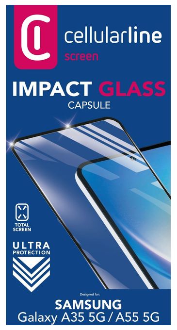 Klare Bildschirmschutzfolie gehärtetes Glas 9H für  Samsung Galaxy A35/A55 5G Stoßfest, Schlagfest, Kratzresistent Impact Glass Capsule 